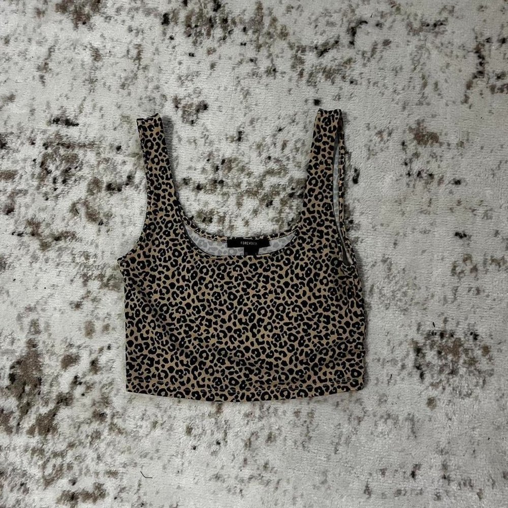 Leopard Cropped Tank